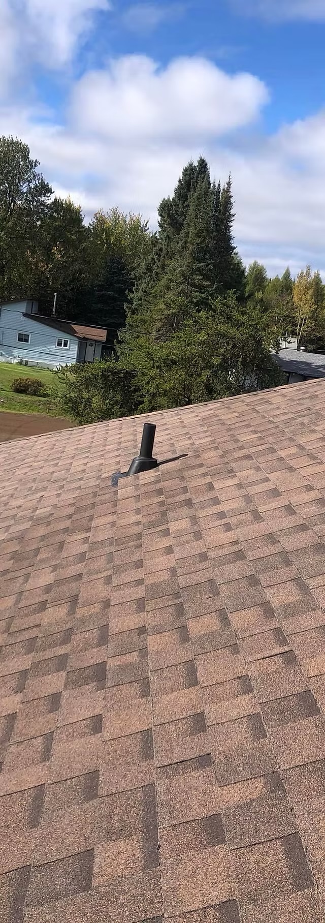 Brown shingle roof