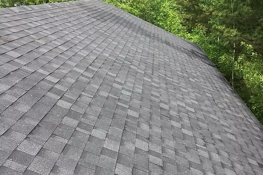 Completed shingle roof